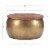 Linon Reid Metal Drum Table with Storage in Brass Perspective: right