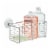 iDesign Classico Suction Bathroom Basket - Silver Perspective: right