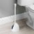 iDesign Una Bathroom Plunger and Holder - White Perspective: right