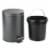 iDesign Step Waste Can with Bucket Insert - Charcoal Perspective: right
