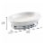 iDesign York Soap Dish - White/Chrome Perspective: right