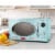 Nostalgia Retro 800-Watt Countertop Microwave Oven - Aqua Perspective: right