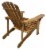 Leigh Country Adirondack Chair - Natural Stain Perspective: right