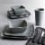Gibson Home 16 Piece Square Melamine Dinnerware Set Plates, Bowls, & Cups, Grey Perspective: right