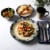 Gibson Elite Casa Azul 16 Piece Plates, Bowls, & Mugs Dinnerware Set, Cream/Blue Perspective: right