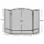 Panacea 3-Panel Double Bar Arch Fireplace Screen - Black Perspective: right