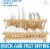 Zulay Kitchen Foldable Bamboo Dish Drying Rack - 2-Tier Perspective: right