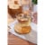 Juvale 6-Pack Round Bamboo Coasters Set with Holder -  Tan, 4.3 Inches Perspective: right