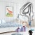 SILVER NUMBER 4 Helium Filled Balloon - 34 inches BIG Perspective: right