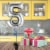 SILVER NUMBER 5 Helium Filled Balloon - 34 inches BIG Perspective: right