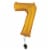 GOLD NUMBER 7 Helium Filled Balloon - 34 inches BIG Perspective: right