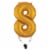 GOLD NUMBER 8 Helium Filled Balloon - 34 inches BIG Perspective: right