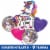 Happy Birthday Unicorn Helium Filled Balloon Bouquet Perspective: right