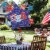 USA Stars Oversized Helium Filled Balloon Perspective: right
