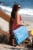 Beachcomber Portable Beach Chair & Tote, Blue Perspective: right