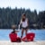 Ventura Portable Reclining Stadium Seat, Red Perspective: right