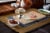 Icon Glass Top Cutting Board & Knife Set, Rubberwood & Bamboo Perspective: right