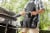 BBQ Apron Tote Pro Grill Set, Black with Gray Accents Perspective: right
