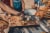 Picnic Time Delio Acacia Cheese Board with Chalk Board Markers - Acacia Perspective: right