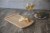 Billboard Glass Top Serving Tray, Rubberwood Perspective: right