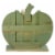 Northlight 14.75 Sage Green Fall Harvest Wooden Pumpkin with Bow Table Top Decoration Perspective: right