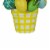 Northlight 17  Colorful Easter Egg Tree in Yellow Gingham Pot Perspective: right