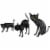 Northlight Set of 3 LED Lighted Black Cat Family Outdoor Halloween Decorations 27.5 Perspective: right