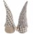 Northlight Set of 2 Beige and White Gingham Nordic Christmas Gnomes, 13 Perspective: right