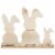 Northlight Rabbit Trio Wooden Tree Bark Easter Decoration - 15.75 Perspective: right