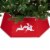 Northlight 26 Red Burlap with Reindeer Hexagonal Christmas Tree Collar Perspective: right