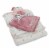 chick pea Plush Bear Baby Blanket Set - Pink Perspective: right