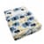Cutie Pie Elephant Print Plush Baby Blanket - Blue Perspective: right