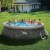 Summer Waves 18ft x 48in Quick Set Ring Above Ground Pool, Dark Gray Herringbone Perspective: right