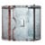 Benzara Galvanized Metal Bathroom Caddy - Gray Perspective: right