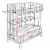 Metal Frame Bar Cart with Wooden Top and 2 Shelves, Black and Brown Perspective: right