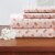 Melun 4 Piece Rose Pattern King Size Microfiber Sheet Set The Urban Port, Pink Perspective: right