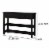 Two Drawer Console Table with Two Open Shelves and Block Legs, Dark Brown- Saltoro Sherpi Perspective: right