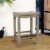 Wooden Counter Height Stool with Grain Details, Natural Gray Perspective: right