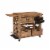31 Inch Handcrafted Rustic Mango Wood Bar Cart Trolly with 3 Drawers and 6 Wine Bottle Perspective: right