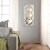 58 Inch Decorative Accent Mirror, Gold Ornate Trim over White Fir Wood- Saltoro Sherpi Perspective: right