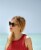 Foster Grant® Polarised Aisha Brown Floral Plastic Cat Eye Sunglasses Perspective: right