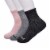 Timberland® Women's Cushioned Wool Quarter Socks - Black/Gray/Pink Perspective: right