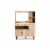 Patterson Modern Oak Brown Finished Wood 3-Door Kitchen Storage Cabinet Perspective: right