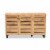 Baxton Studio Gisela Modern and Contemporary Oak Brown Finished Wood 3-Door Shoe Storage Perspective: right