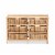Dariana Modern Bohemian Natural Brown Rattan 6-Drawer Storage Cabinet Perspective: right