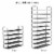 Shoe Rack-10 Tier Storage for Sneakers, Heels, Flats, Accessories, and More-Space Saving Perspective: right