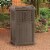 Suncast 73 Gallon Deck Box & Wicker Trash Hideaway Outdoor Garbage Bin, Java Perspective: right