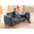 Intex Queen Size Inflatable Pull-Out Sofa Bed Couch and Chair Sleeper, Dark Gray Perspective: right