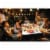 Plastic Development Group 6' Folding Banquet Table & Folding Chairs (4 Pack) Perspective: right