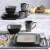 Gibson 16 Piece Square Dinnerware Set with Plates, Bowls, and Mugs (2 Pack) Perspective: right